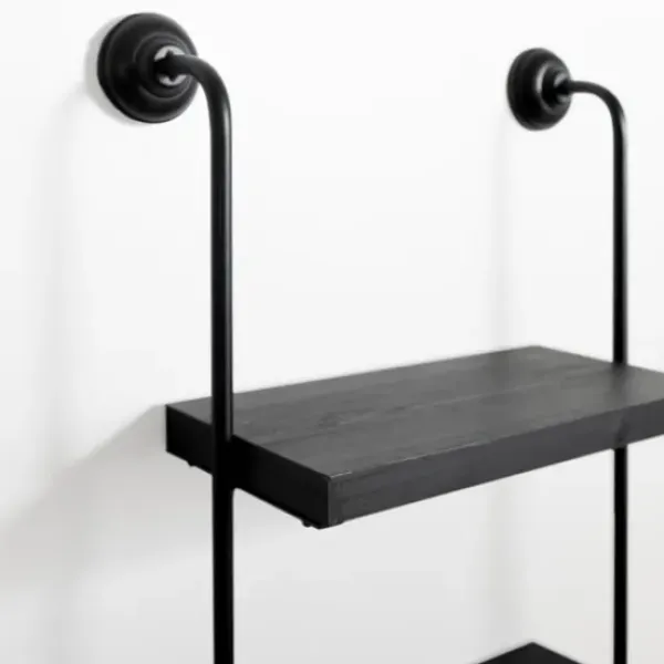 Shelves-Kirkland's Home Black Pipe 3-Tier Wall Shelf