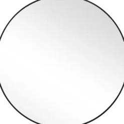 Framed Mirrors-Kirkland's Home Black Round Simple Frame Large Wall Mirror