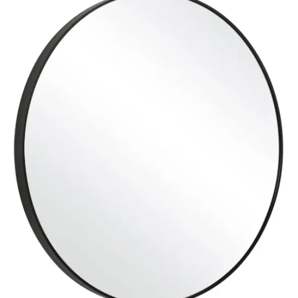 Framed Mirrors-Kirkland's Home Black Round Simple Frame Large Wall Mirror