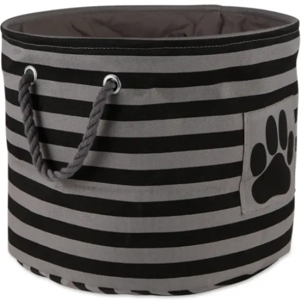 Baskets & Boxes-Kirkland's Home Black Sea Grass Baskets, Set Of 3 Black/Tan