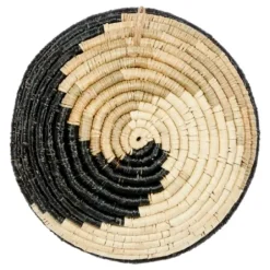 Wall Plaques-Kirkland's Home Black Seagrass Swirl 3-Pc. Wall Plaque Set Tan