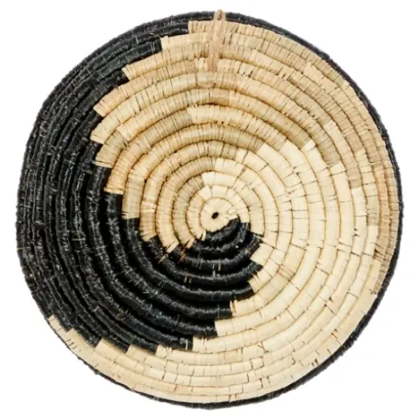 Wall Plaques-Kirkland's Home Black Seagrass Swirl 3-Pc. Wall Plaque Set Tan