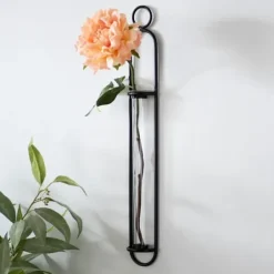Wall Storage-Kirkland's Home Black Singular Glass Wall Budvase
