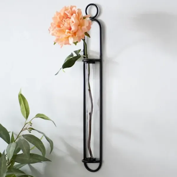 Wall Storage-Kirkland's Home Black Singular Glass Wall Budvase