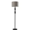 Floor Lamps-Kirkland's Home Black Slim Hourglass Floor Lamp Black/Gray