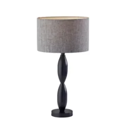 Table Lamps-Kirkland's Home Black Slim Hourglass Table Lamp Black/Gray