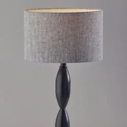Table Lamps-Kirkland's Home Black Slim Hourglass Table Lamp Black/Gray