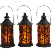 Lanterns-Kirkland's Home Black Spooky Silhouette Led Lanterns, Set Of 3 Black/Orange