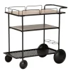 Kitchen Islands & Bar Carts-Kirkland's Home Black 3-Tier Industrial Bar Cart