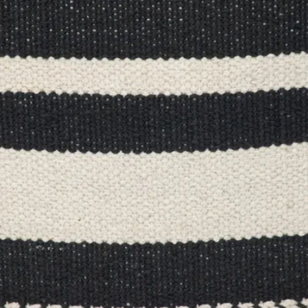 Pillows-Kirkland's Home Black Transitional Stripe Pillow Black/White
