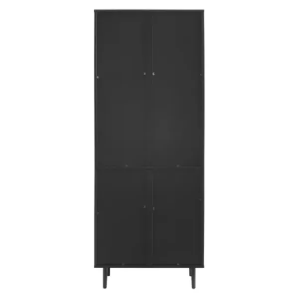 Bookshelves-Kirkland's Home Black Two Tone Bookshelf With Hutch