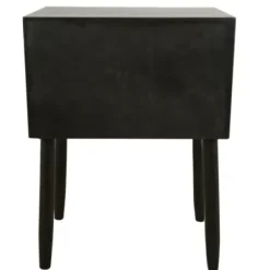 Accent & End Tables-Kirkland's Home Black Two-Drawer Rattan Front Accent Table