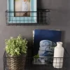 Wall Storage-Kirkland's Home Black Wall Hanging Wire Baskets, Set Of 2