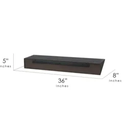 Shelves-Kirkland's Home Black Wedge Wood Large Floating Shelf