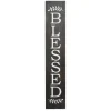 Wall Quotes & Signs-Kirkland's Home Black Wood Blessed Wall Plaque Black/White