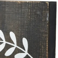 Wall Quotes & Signs-Kirkland's Home Black Wood Blessed Wall Plaque Black/White