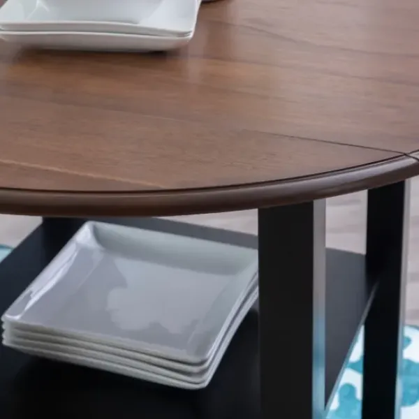 Dining Tables-Kirkland's Home Black Wood Farmhouse 3-Pc. Stool And Table Set Black/Brown