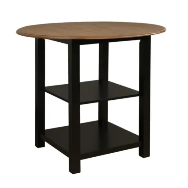 Dining Tables-Kirkland's Home Black Wood Farmhouse 3-Pc. Stool And Table Set Black/Brown
