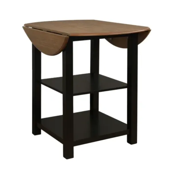 Dining Tables-Kirkland's Home Black Wood Farmhouse 3-Pc. Stool And Table Set Black/Brown