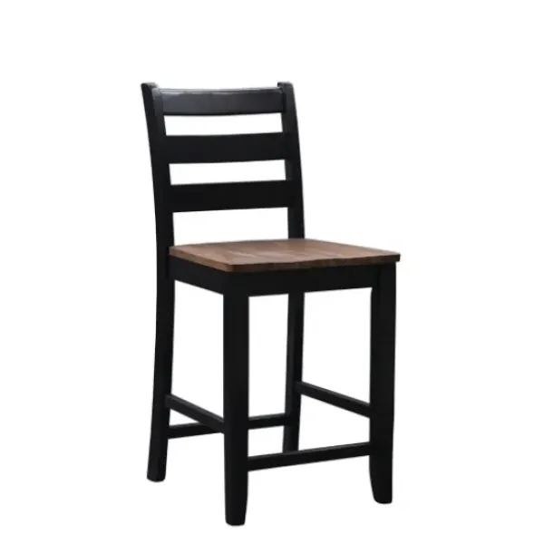 Dining Tables-Kirkland's Home Black Wood Farmhouse 3-Pc. Stool And Table Set Black/Brown