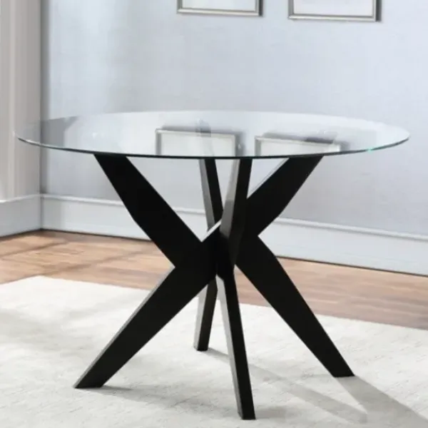 Dining Tables-Kirkland's Home Black Wood Table And Gray Chair 5-Pc. Dining Set