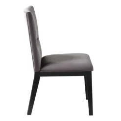 Dining Tables-Kirkland's Home Black Wood Table And Gray Chair 5-Pc. Dining Set