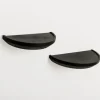 Shelves-Kirkland's Home Black Wooden Half-Moon Wall Shelves, Set Of 2