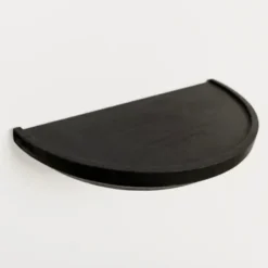 Shelves-Kirkland's Home Black Wooden Half-Moon Wall Shelves, Set Of 2