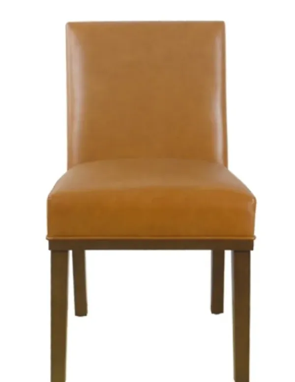 Dining Chairs-Kirkland's Home Blair Carmel Leather Dining Chair Brown