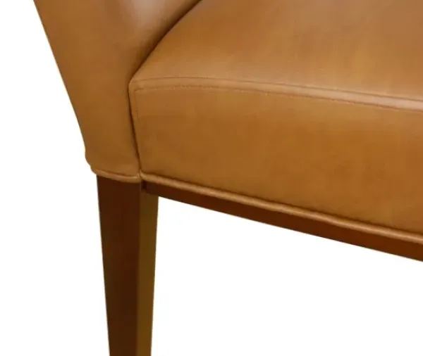 Dining Chairs-Kirkland's Home Blair Carmel Leather Dining Chair Brown