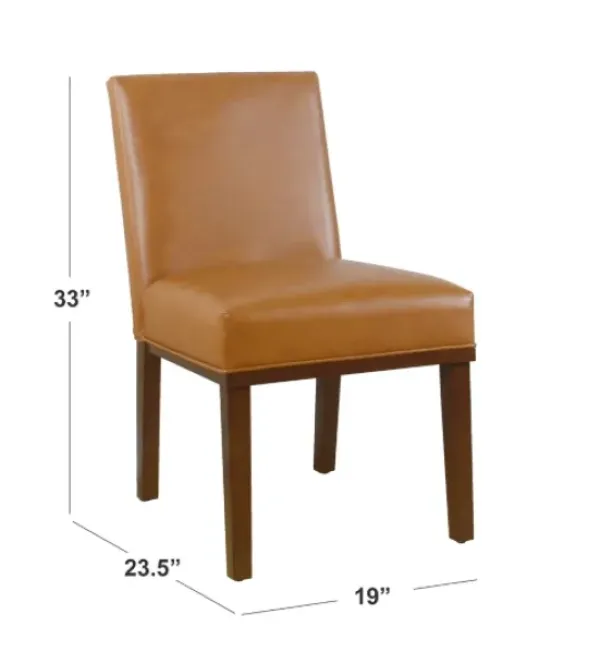 Dining Chairs-Kirkland's Home Blair Carmel Leather Dining Chair Brown