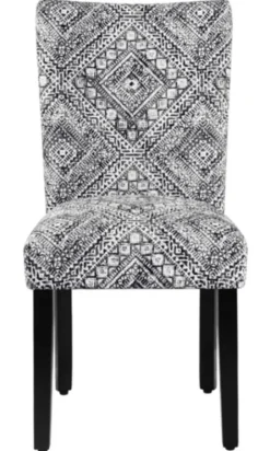 Dining Chairs-Kirkland's Home Blair Chinle Velvet Dining Chairs, Set Of 2 Black/White