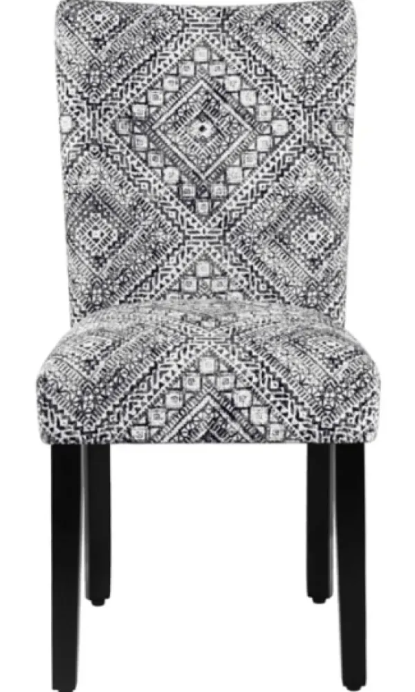 Dining Chairs-Kirkland's Home Blair Chinle Velvet Dining Chairs, Set Of 2 Black/White