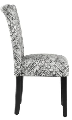 Dining Chairs-Kirkland's Home Blair Chinle Velvet Dining Chairs, Set Of 2 Black/White