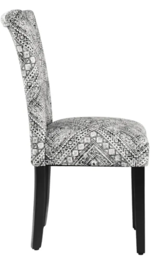 Dining Chairs-Kirkland's Home Blair Chinle Velvet Dining Chairs, Set Of 2 Black/White