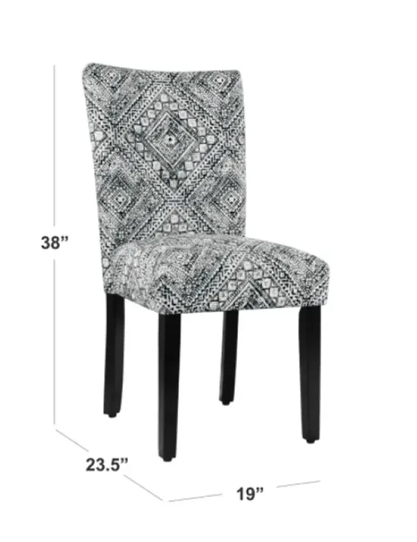 Dining Chairs-Kirkland's Home Blair Chinle Velvet Dining Chairs, Set Of 2 Black/White