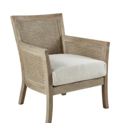 Accent Chairs-Kirkland's Home Blake Cane Back Accent Chair Tan