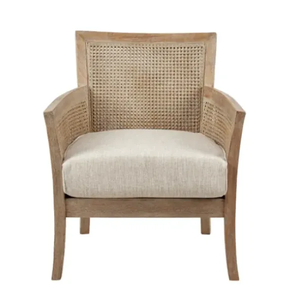Accent Chairs-Kirkland's Home Blake Cane Back Accent Chair Tan