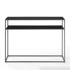 Entryway Furniture-Kirkland's Home Blake Simple Metal Console Table Black