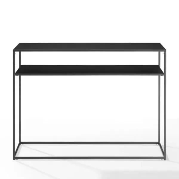 Entryway Furniture-Kirkland's Home Blake Simple Metal Console Table Black