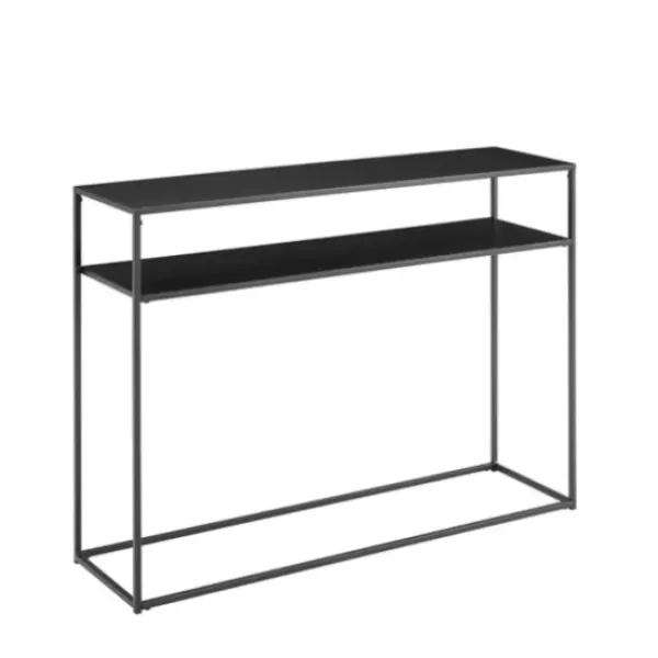 Entryway Furniture-Kirkland's Home Blake Simple Metal Console Table Black