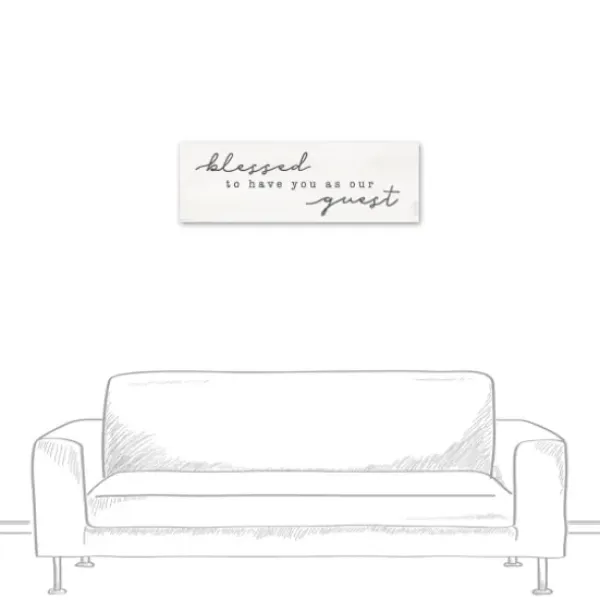 Wall Quotes & Signs-Kirkland's Home Blessed To Have You Canvas Wall Plaque White/Gray