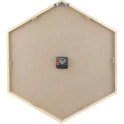 Clocks-Kirkland's Home Blond Wood Frame Hexagon Wall Clock