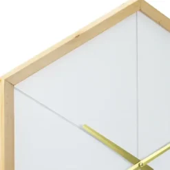 Clocks-Kirkland's Home Blond Wood Frame Hexagon Wall Clock
