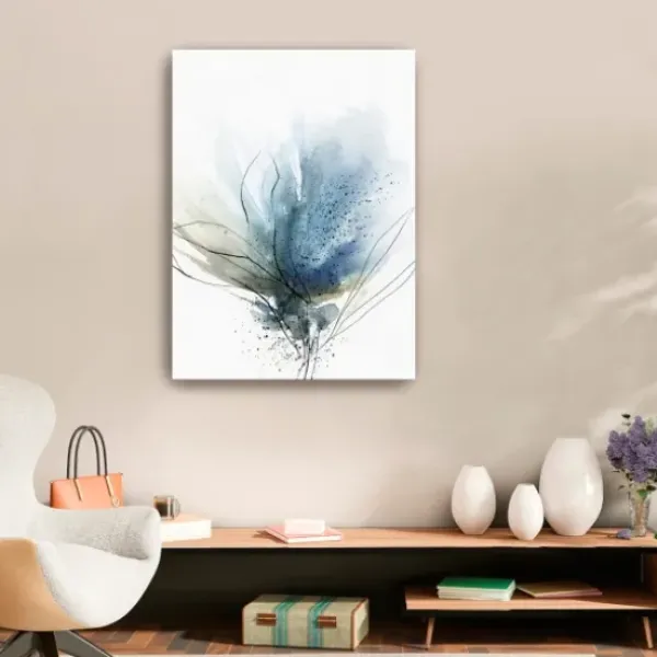 Canvas Art-Kirkland's Home Blooming Flower Ii Medium Canvas Art Print Blue