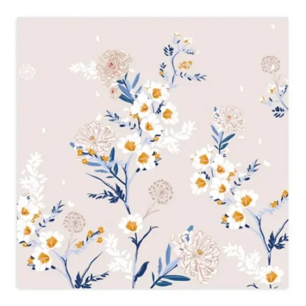 Wall Murals & Wall Decals-Kirkland's Home Blooming Garden Peel And Stick Wall Mural Blue/White