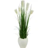 Trees & Topiaries-Kirkland's Home Blooming Ivory Wheat Plume Grass Plant