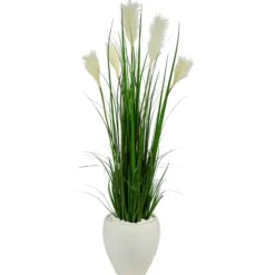 Trees & Topiaries-Kirkland's Home Blooming Ivory Wheat Plume Grass Plant