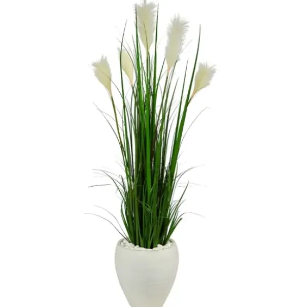 Trees & Topiaries-Kirkland's Home Blooming Ivory Wheat Plume Grass Plant