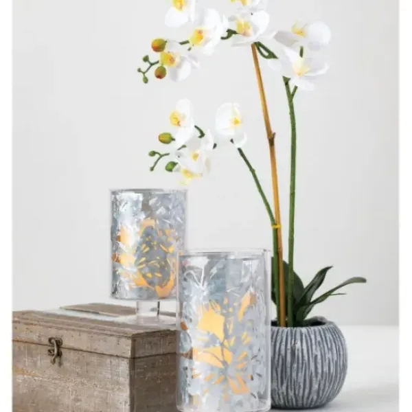 Arrangements & Greenery-Kirkland's Home Blooming White Orchid Potted Floral Arrangement Green/White/Yellow